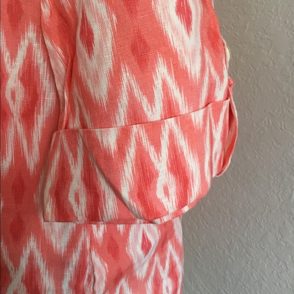 JM collection size 16 Peach & white linen blouse - Picture 6 of 8